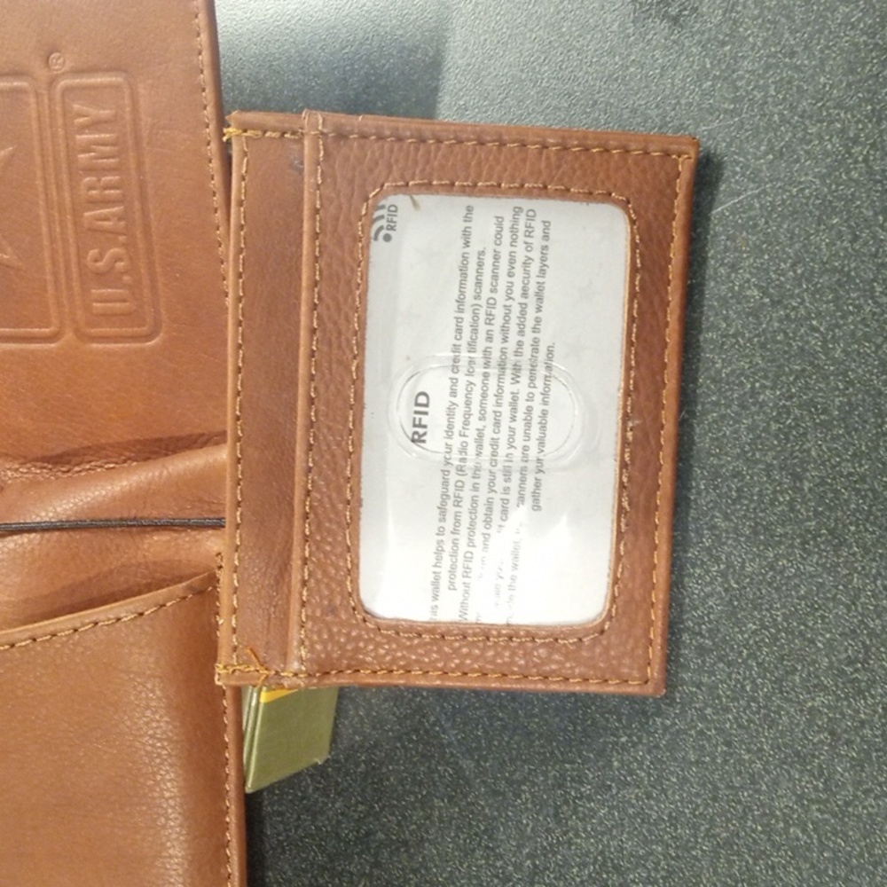 U.S.Army genuine leather bi fold wallet - Picture 4 of 5